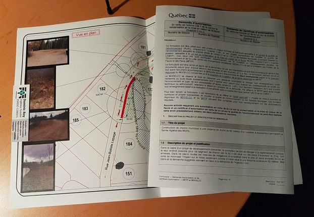 Demande d’autorisation et demande de certificat d’autorisation